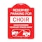 Signmission Reserved Parking for Choir Unauthorized Vehicles Towed Away With Tow Away Graphic, RW-1824-23128 A-DES-RW-1824-23128 - alternate 1